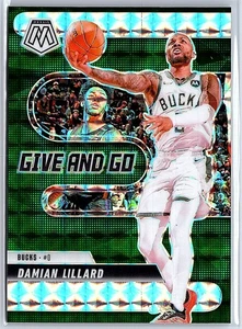2024-25 Panini Mosaico Damian Lillard Give N Go Plata Mosaico Prizm #14 Bucks - Imagen 1 de 10