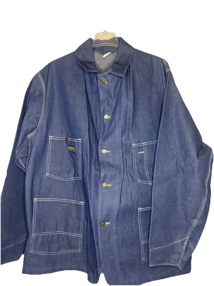 Abrigo Chaqueta Denim Sanforizado De Colección Años 50 Para Hombres Osh Kosh-B’gosh Tareas Hecho en EE. UU. Unión Foto 1 de 4