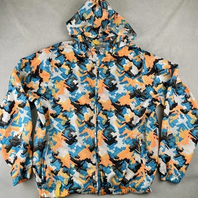 LRG Jacket Mens XL You's A Toy Hooded Windbreaker Multicolor Ripstop Full Zip - Image 1 of 4