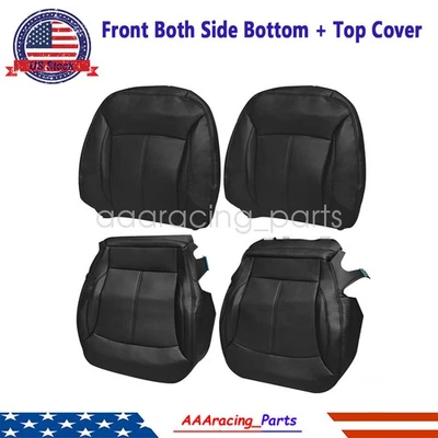 New Front Both Bottom Top Leather Black Seat Cover For 2010-2013 Buick LaCrosse - Imagem 1 de 4