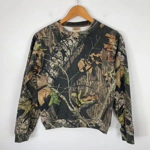Mossy Oak Field Staff Sweatshirt Youth Large 12-14 Break Up Camo Jumper Pullover - Picture 1 of 11