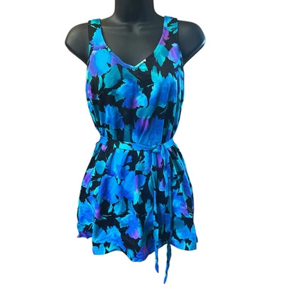 Traje de baño vintage Maxine of Hollywood 16 vestido de baño de una pieza floral hawaiano Foto 1 de 4