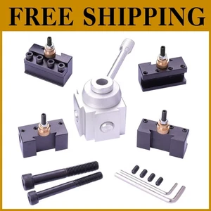 Quick Change Tool Holder Set for Micro Lathes, 9° Rotation - Picture 1 of 7