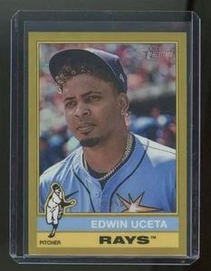 Edwin Uceta 2025 Topps Heritage Chrome Gold Refractor Card #/50 - Picture 1 of 2