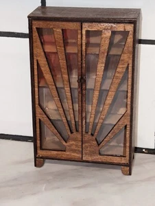 1:12 scale dolls house furniture kit, art deco cupboard, drinks cabinet, display - Picture 1 of 4