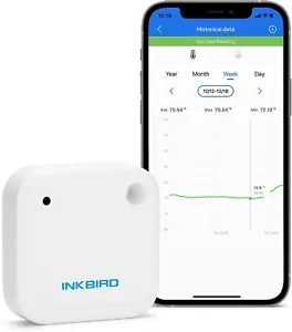 Inkbird Temperature Humidity Smart Sensor Bluetooth Greenhouse IBS-TH2 - Picture 1 of 10