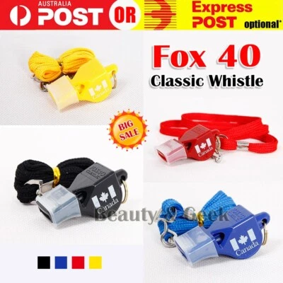 Fox 40 Classic Whistle CMG Referee Outdoor Indoor Football Soccer Rugby Sport AU - image 1 of 2