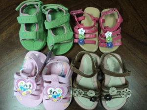 LOT OF 4 GIRL'S SIZE 6 SUMMER SANDALS SOME NWOT - NICE LOT! - Picture 1 of 7