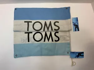 2 * Toms*Dust Shoe Bag, Cloth Drawstring, One for One Blue White 9.5" X 14" - Picture 1 of 7