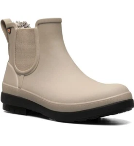 Bogs Women's Amanda Chelsea II Waterproof Insulated Rain Boots Sandstone Size 6 - Picture 1 of 8