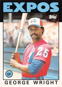 George Wright 1986 Topps Traded base card #128T Montreal Expos - Picture 1 of 2