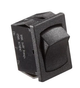 Mini interruptor multiusos rectangular negro encendido/apagado SPST único RV Designer S431 - Imagen 1 de 2