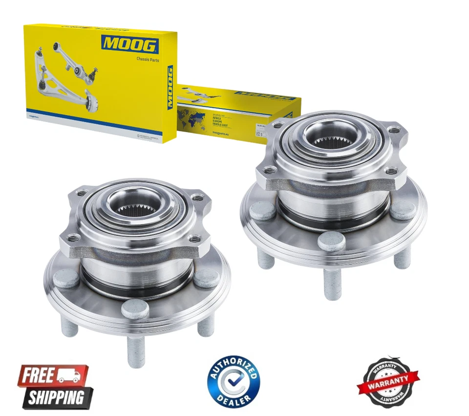 MOOG Rear Wheel Bearings Hubs for 15 - 21 Chrysler 300 Dodge Challenger Charger - Image 1 of 1