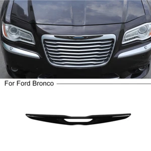 Black Front Bumper Center Grille Emblem Cover Trim Bezel For Chrysler 300 2015+ - Picture 1 of 13