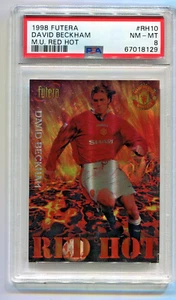 1999 Futera Platinum David Beckham Red Hot Foil PSA 8 /5000 - Picture 1 of 2