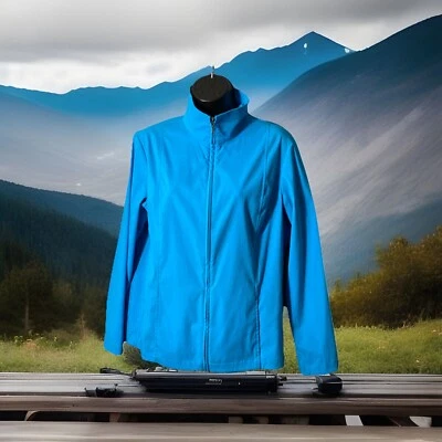 Additions By Chico's Womens Size 1 (M) Light Blue Windbreaker Jacket Long Sleeve - Image 1 of 4