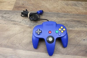 Offizieller Nintendo 64 Controller Blau Original-Zubehör-Hersteller N64 mit Gamecube Stick - Bild 1 von 11