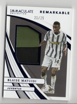2021 Panini Immaculate Blaise Matuidi Remarkable Patch /25 Juventus - Image 1 of 2