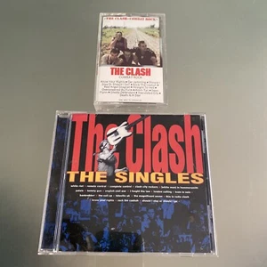 The Clash 2LOT: Combat Rock Cassette Tape 1982 & The Singles CD VG+ - Picture 1 of 3