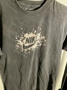 Vintage Black Medium Nike Swoosh Graphic T Shirt - Picture 1 of 3