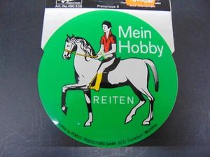 Original 70er Jahre Aufkleber Pferdesport Mein Hobby Reiten - Bild 1 von 1