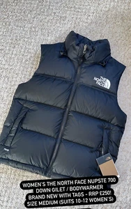 Womens The North Face Down Nuptse Bodywarmer - Black, Size M, BNWT, RRP - £250! - Picture 1 of 3