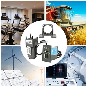 Adjustable Gear Motor Engine AC 110V 6W 2GN 90K 15RPM Gearbox Speed Controller - Foto 1 di 18