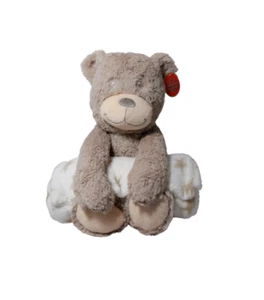 Hochwertiger TEDDYBÄR MIT DECKE 100X70 CM NEUGEBOREN GESCHENKSET Unisex - Bild 1 von 5