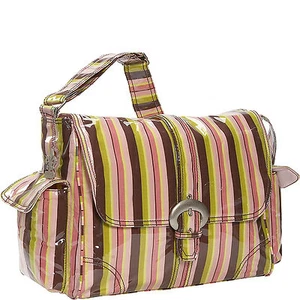 Kalencom Stripes Large Buckle Laminated Nappy Diaper Bag Brand New - Picture 1 of 1