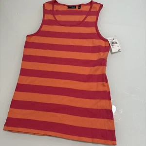 Nordsrom Preview International Pink Orange Stripe Tank Top L Large New Vs4 - Picture 1 of 3