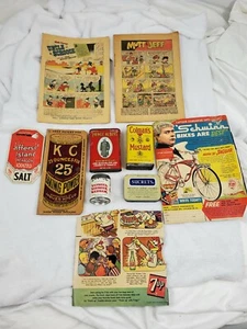 Vintage Advertising Comics And Tins Lot Of 10 Items colmans Disney Mutt and Jeff - Bild 1 von 11