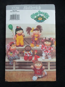 "Ropa para muñeca vintage Butterick patrón de costura #3720 repollo parche 10"" sin cortar" - Imagen 1 de 4