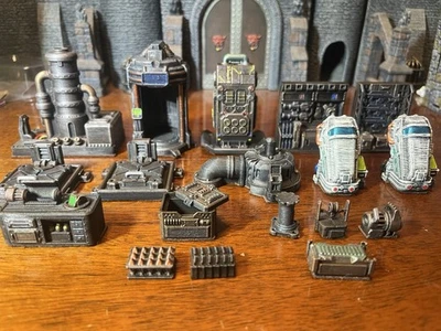 Lote de dispersión de ciencia ficción terreno Star Wars Starfinder Starforge (pintado a mano) 18 artículos Foto 1 de 4