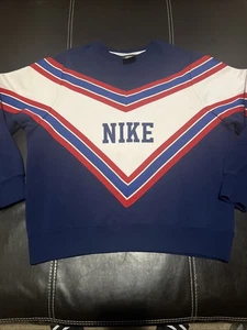 Nike Retro Sport Fleece Sweatshirt Blau Rot Weiß BV2920-492 Damen Gr. L " - Bild 1 von 8