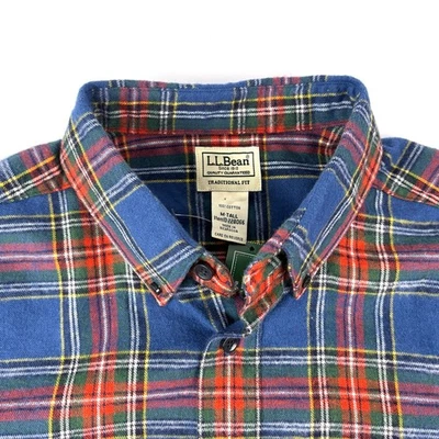 NUEVO CON ETIQUETAS LL Camisa de Franela a Cuadros Bean Scoth Para Hombres MT Ajuste Tradicional Azul Rojo Verde VER Foto 1 de 4