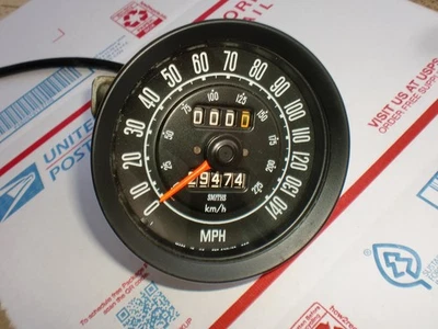 Velocímetro medidor de velocidad Lotus 140 mph Smiths SNT-6201/32 940 FABRICANTE DE EQUIPOS ORIGINALES BUEN FUNCIONAMIENTO Foto 1 de 4