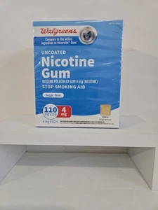 WALGREENS NICOTINE GUM 4MG ORIGINAL-110 PCS-ONE SEALED BOX 4 MG Exp 3/26 - Picture 1 of 3