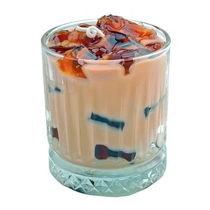 Sweet Latte-Scented Iced Coffee Candle - Natural Soy Wax Blend with Essential... - Picture 1 of 6