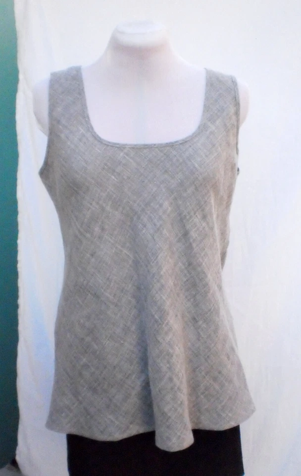Shamask linen heather gray bias cut top XL - Image 1 of 4