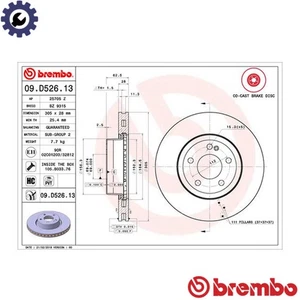 2x BRAKE DISC 09.D526.13 FOR MERCEDES-BENZ E-CLASS/T-Model/Convertible 2.0L 4cyl - Picture 1 of 9