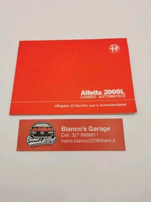 Libretto allegato cambio automatico Alfa Romeo Alfetta 2000L - Immagine 1 di 4
