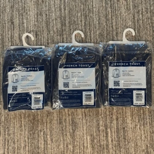 Set of 3 French Toast Boys Size XS Uniform Polo Shirts Navy Blue Long Sleeve New - Picture 1 of 1