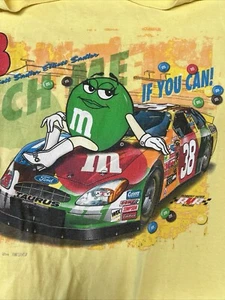 Vintage NASCAR Elliott Sadler #38 M&M's Racing Double Sided T-Shirt Sz Medium - Picture 1 of 9