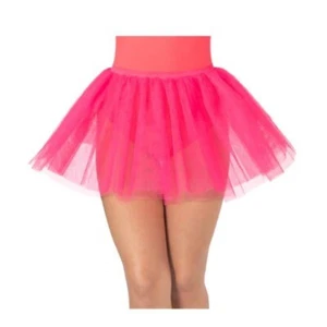 Retro Neon Pink Fishnet Tutu 3 layer - 35cm 80's Festivals, Hen Night, Party - Picture 1 of 1