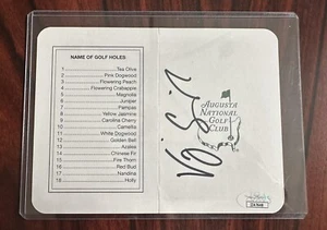 VIJAY SINGH FULL AUTOGRAPH SIGNED AUGUSTA MASTERS GOLF SCORECARD JSA CERT PGA - Picture 1 of 6