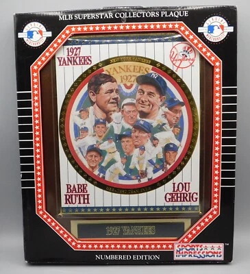 1994 Sports Impressions LOU GEHRIG BABE RUTH Collector's Plaque, numbered, nib - Image 1 of 2