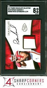 2017 IMMACULATE COLLECTION ROOKIE PATCH AUTO #104 PATRICK MAHOMES RC #/99 SGC 8