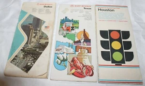 Vintage Rand McNally Texas, Dallas and 2001 Gousha/Check Chart Houston maps  - Picture 1 of 2