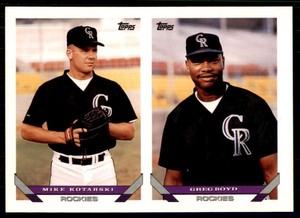 1993 Topps #621 Mike Kotarski/Greg Boyd  RC Rookie Rockies 