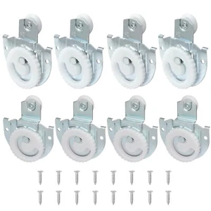 8 Pack Sliding Wardrobe Door Hardware Set Sliding Closet Door Roller Includes... - Picture 1 of 7